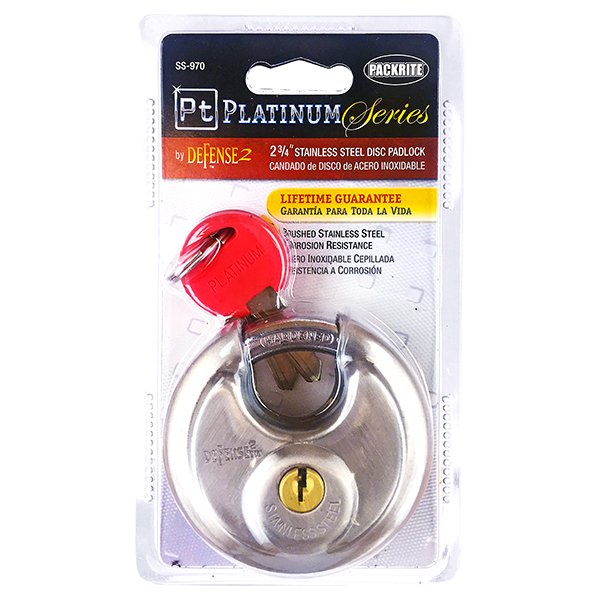 Platinum Series Brushed Stainless Steel 2~3 quarter inch Disc Lock 4 locks box